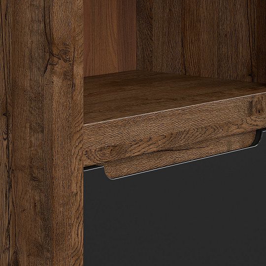 RUSO regál REG1D, dub april/černý mat