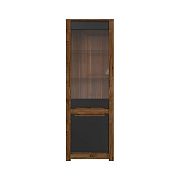 RUSO vitrína REG1W1D dub april/černý mat