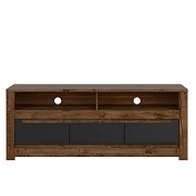 RUSO televizní stolek RTV3S dub april/černý mat