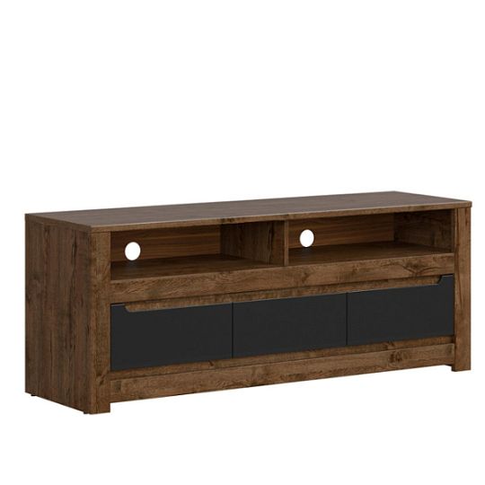 RUSO televizní stolek RTV3S dub april/černý mat