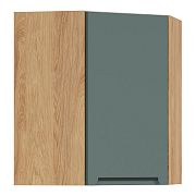 Family Line Skříňka rohová Iris GNWU-60/72-L, Dub hikora/Boho green matt
