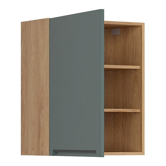 Family Line Skříňka Iris G-60/72-L, Dub hikora/Boho green matt