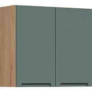 Family Line Skříňka Iris G-80/72-L/P, Dub hikora/Boho green matt