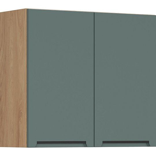 Family Line Skříňka Iris G-80/72-L/P, Dub hikora/Boho green matt